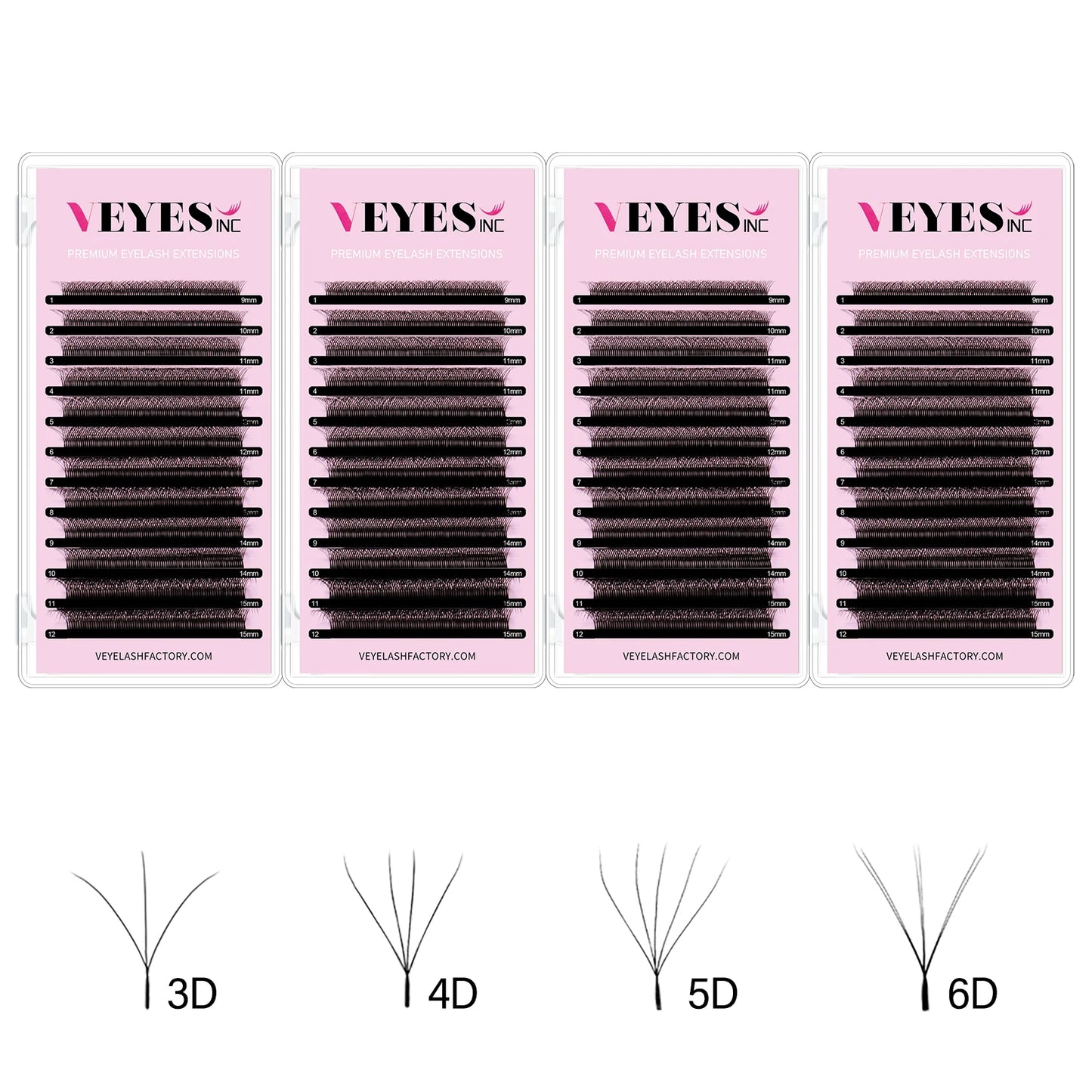 3D Premade Fans-Individual Eyelash Extensions from the PenelopeRaine StatementLashes Collection